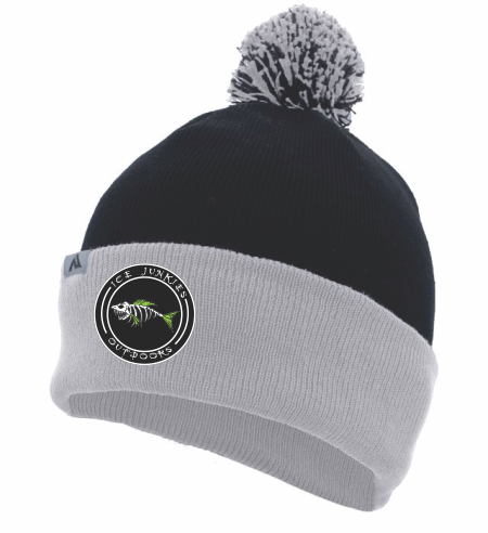 Pacific Pom Knit Cap with Circle Patch