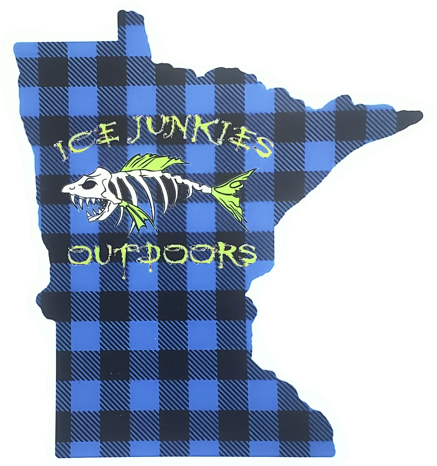 Ice Junkies MN Plaid Decal